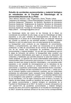 Estudio de accidentes punzocortantes y material biol&oacute;gico en
