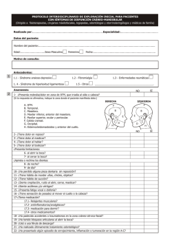 Protocolo interdisciplinario de exploraci&oacute;n inicial para pacientes con