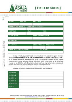 Ficha de socio ASAJA Alicante