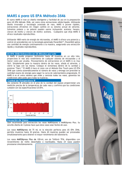 MARS 6 para US EPA M&eacute;todo 3546