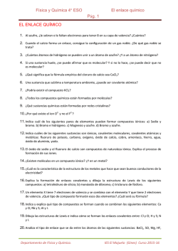 Ejercicios tema 2. El enlace qu&iacute;mico