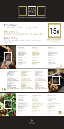 carta y diferentes tipos de men&uacute;