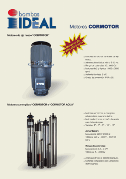 Motores de eje hueco &ldquo;CORMOTOR&rdquo; Motores
