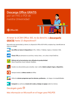 Al tener la UC3M Office 365, te da derecho a descargarlo GRATIS