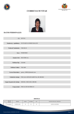 CURRICULUM VITAE
