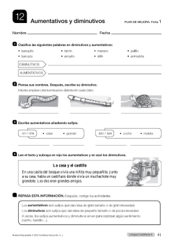 Aumentativos y diminutivos