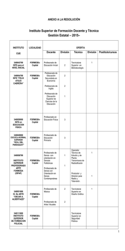 Instituto Superior de Formaci&oacute;n Docente y T&eacute;cnica Gesti&oacute;n Estatal