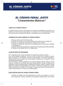EL C&Oacute;DIGO PENAL JUSTO &ldquo;Lineamientos B&aacute;sicos&rdquo;