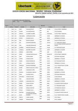 XXXVII CROSS NACIONAL TROFEO &ldquo;ESPADA TOLEDANA&rdquo; CI