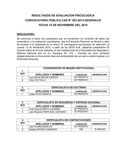 Resultado de la Evaluaci&oacute;n Psicol&oacute;gica CAS