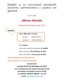 Idioma Alem&aacute;n - Instituto Tecnol&oacute;gico de Boca del R&iacute;o