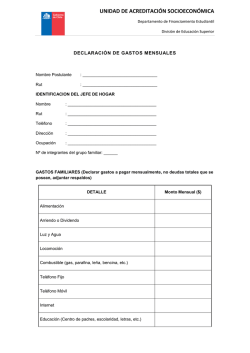 unidad de acreditaci&oacute;n socioecon&oacute;mica