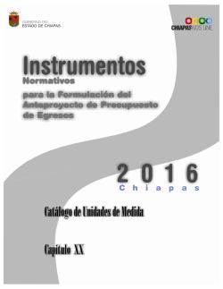 Cap&iacute;tulo XX Cat&aacute;logo de Unidades de Medida