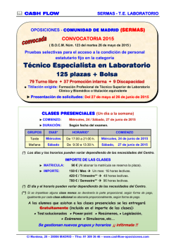 T&eacute;cnico Especialista en Laboratorio
