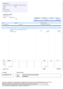 Caixa IBAN ES84 2100-2922-68-0100763486 SWIFT