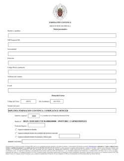 Bankia n&ordm;: IBAN: ES30 2038 1735 96 6000450088 SWIFT/BIC