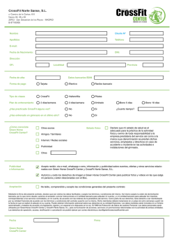 Fecha de alta - Green Horse CrossFit Center