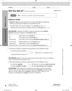 16 Reflexive Verbs
