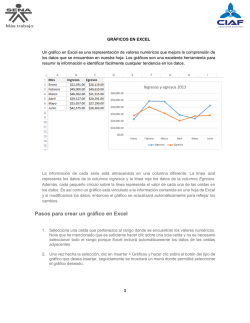 Pasos para crear un gr&aacute;fico en Excel