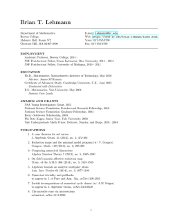 Brian T. Lehmann - Boston College Personal Web Server