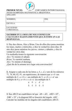 Intercolegial - Olimp&iacute;ada Matem&aacute;tica Argentina