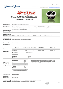 Queso BLANCO PASTERIZADO con FINAS HIERBAS