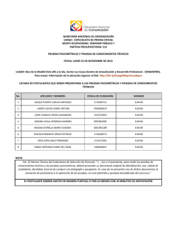 Especialista de Prensa Oficial - Secretar&iacute;a Nacional de Comunicaci&oacute;n