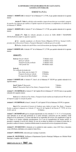 O R D E N A N Z A - HCD Caleta Olivia