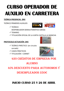 curso operador de auxilio en carretera te&oacute;rica presencial (8h)
