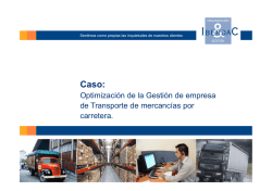 Caso Transporte por carretera