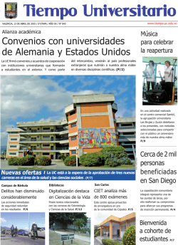 Convenios con universidades de Alemania y Estados