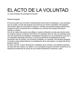 EL ACTO DE LA VOLUNTAD