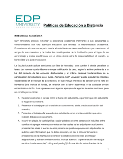 Pol&iacute;ticas de Educaci&oacute;n a Distancia