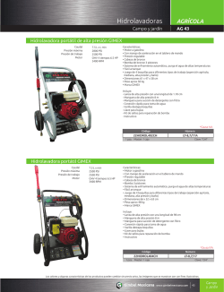 Hidrolavadora port&aacute;til de alta presi&oacute;n GIMEX