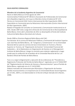 SILVIA BEATRIZ CORINALDESI Miembro de la Academia Argentina