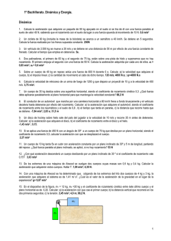 1&ordm; Bachillerato. Din&aacute;mica y Energ&iacute;a. Din&aacute;mica