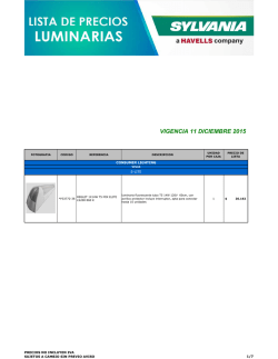 Lista de Precio luminarias