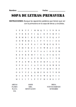 SOPA DE LETRAS:PRIMAVERA