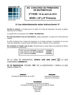 Problemas de la 2&ordf; fase. A&ntilde;o 2015