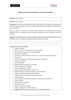 Curso Primavera P6 R8.2