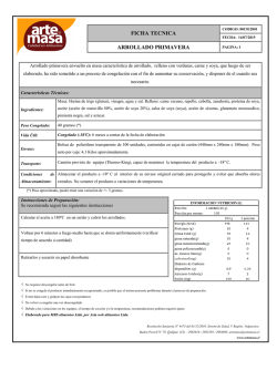 FICHA TECNICA ARROLLADO PRIMAVERA