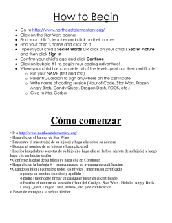 How to Begin C&oacute;mo comenzar - Northeast Elementary School