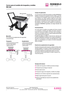 Carros para el cambio de troqueles y moldes RW 500