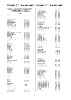 AKTUELLE ZIGARRENPREISE