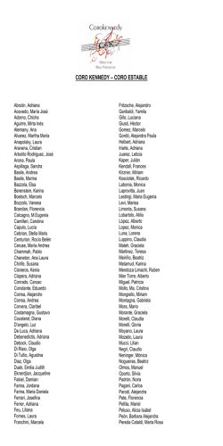 CORO KENNEDY &ndash; CORO ESTABLE