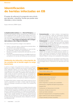 Identificaci&oacute;n de heridas infectadas en EB (Estar Bien 46, Marzo