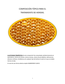 composici&oacute;n t&oacute;pica para el tratamiento de heridas.