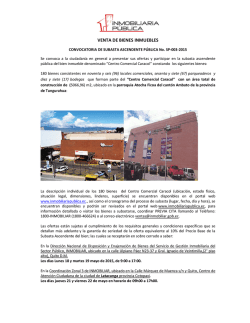 VENTA DE BIENES INMUEBLES