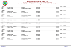 reajuste calendario cadete - Federaci&oacute;n Madrile&ntilde;a de F&uacute;tbol Sala