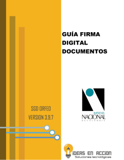 Firma digital - ORFEO, M&oacute;dulo de validaci&oacute;n